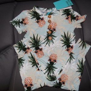 POSH PEANUT MADDOX SHORT SLEEVE ROMPER SIZE 18/24